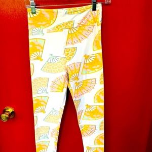 Pants33 Lularoe Pastel Fan Leggings One 